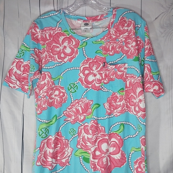 Simply Southern Bloom Floral Pearl Pocket T Shirt Dress - Picture 3 of 13